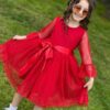 Rochie din dantela rosie