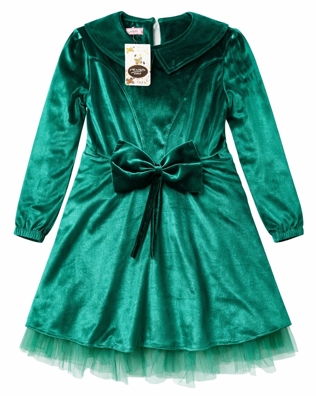 Rochie din catifea verde smarald