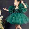 Rochie Pom Pom verde smarald